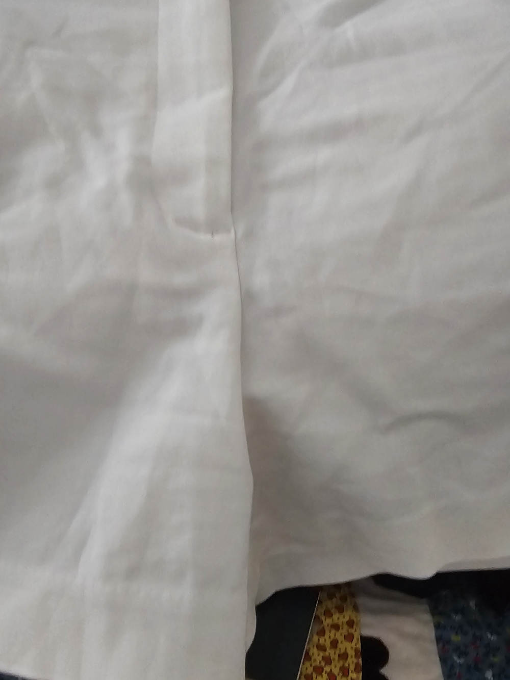 LOFT White Button-Front Skirt with Coral Waistband